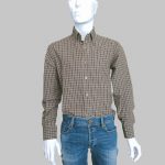 Trussardi Jeans - Brown checked shirt. Vintage 90s