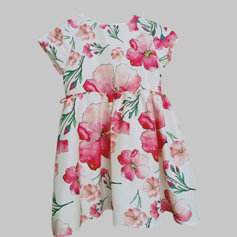 Vestito  cerimonia fantasia a fiori - immagine 4