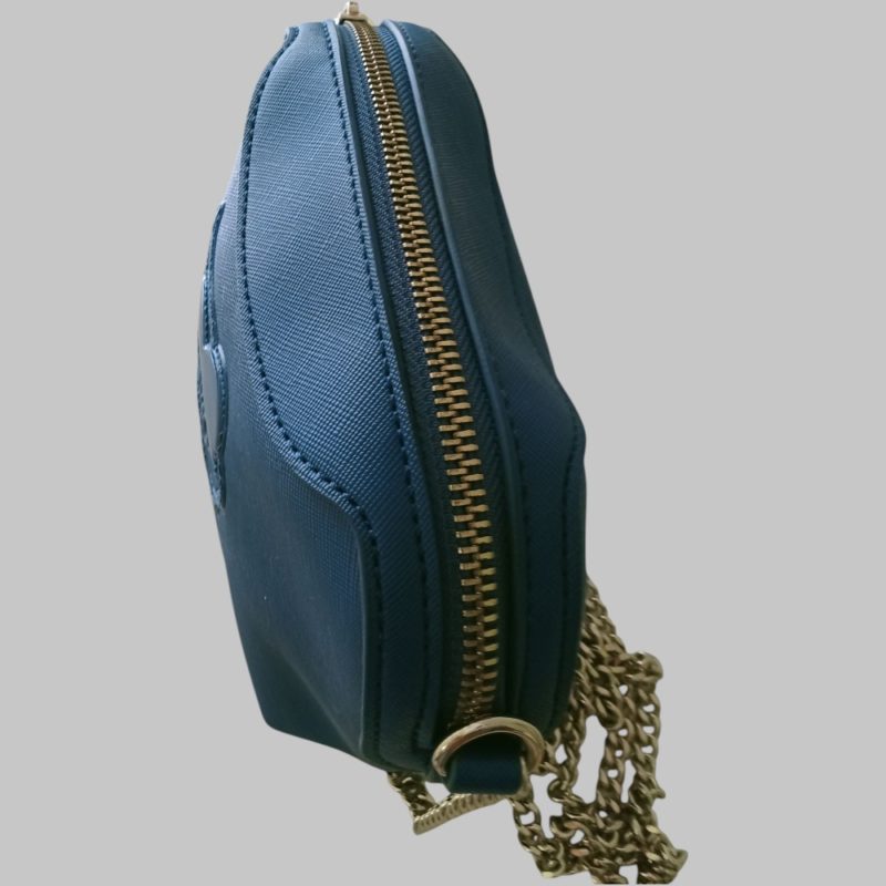 Borsa a spalla. Pelle sintetica. Colore  blue - immagine 2