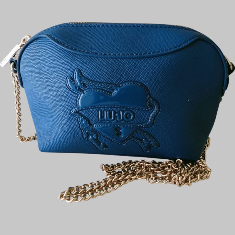 Borsa a spalla. Pelle sintetica. Colore  blue - immagine 4