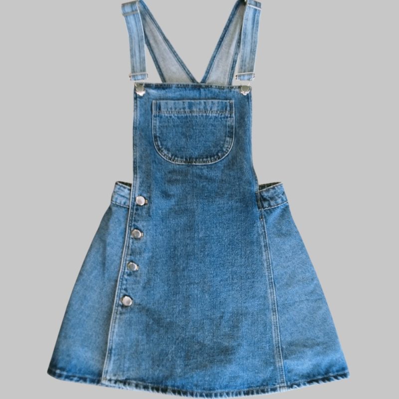 Salopette in denim gonna-pantaloncino - immagine 3