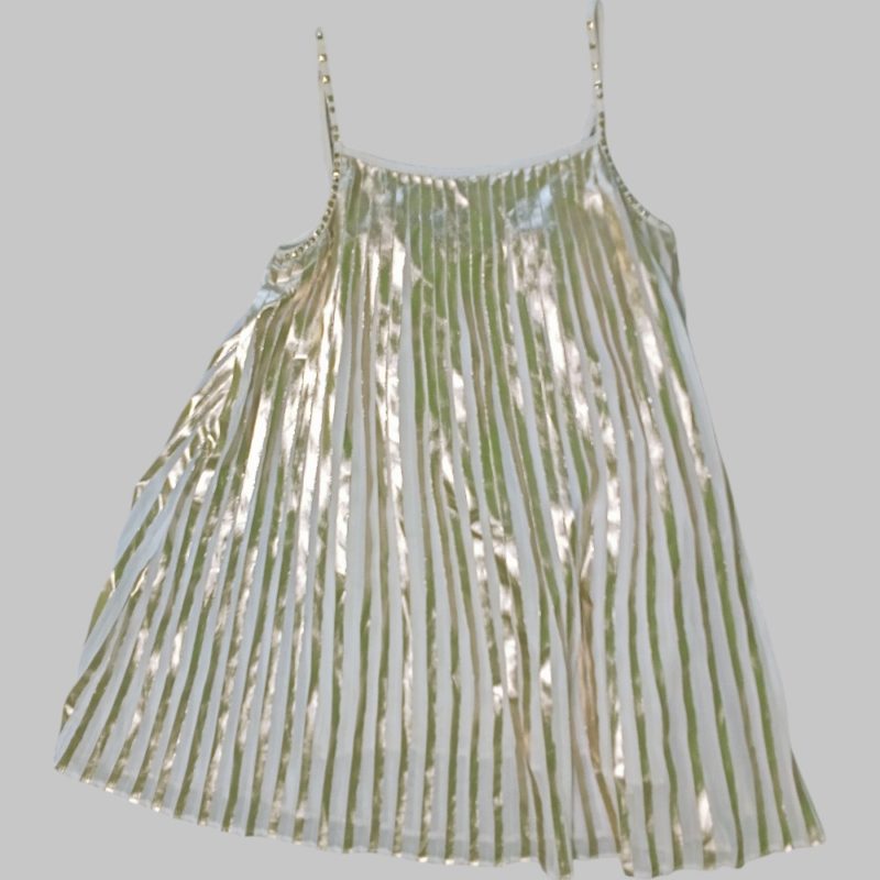Vestito in tulle plissettato con spalline - immagine 2