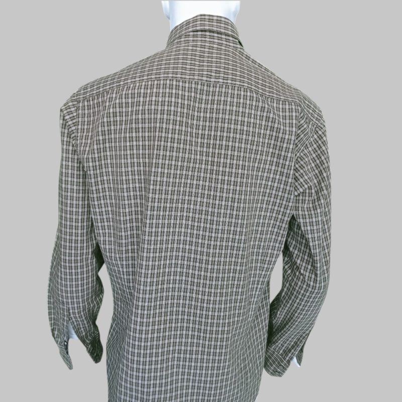 Trussardi Jeans - Brown checked shirt. Vintage 90s - Image 3