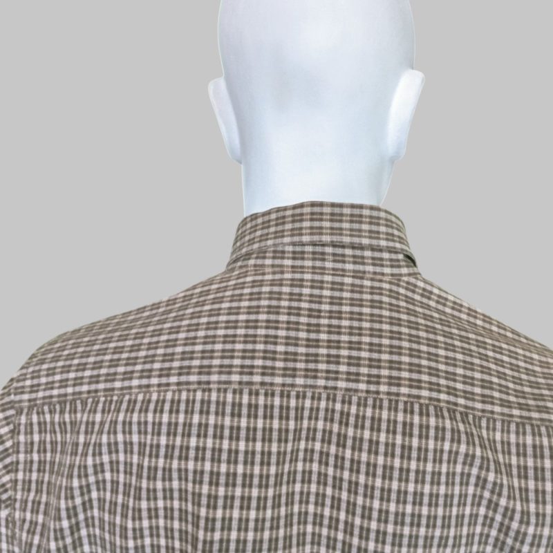 Trussardi Jeans - Brown checked shirt. Vintage 90s - Image 5