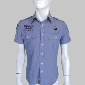 Blauer USA - Camicia blue con logo