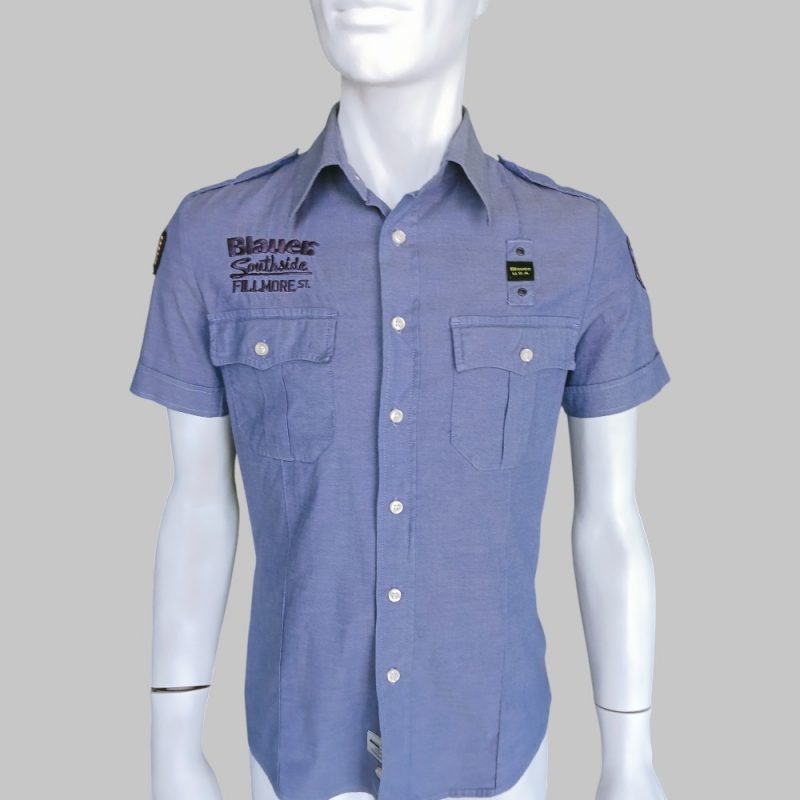 Blauer USA - Camicia blue con logo - immagine 2