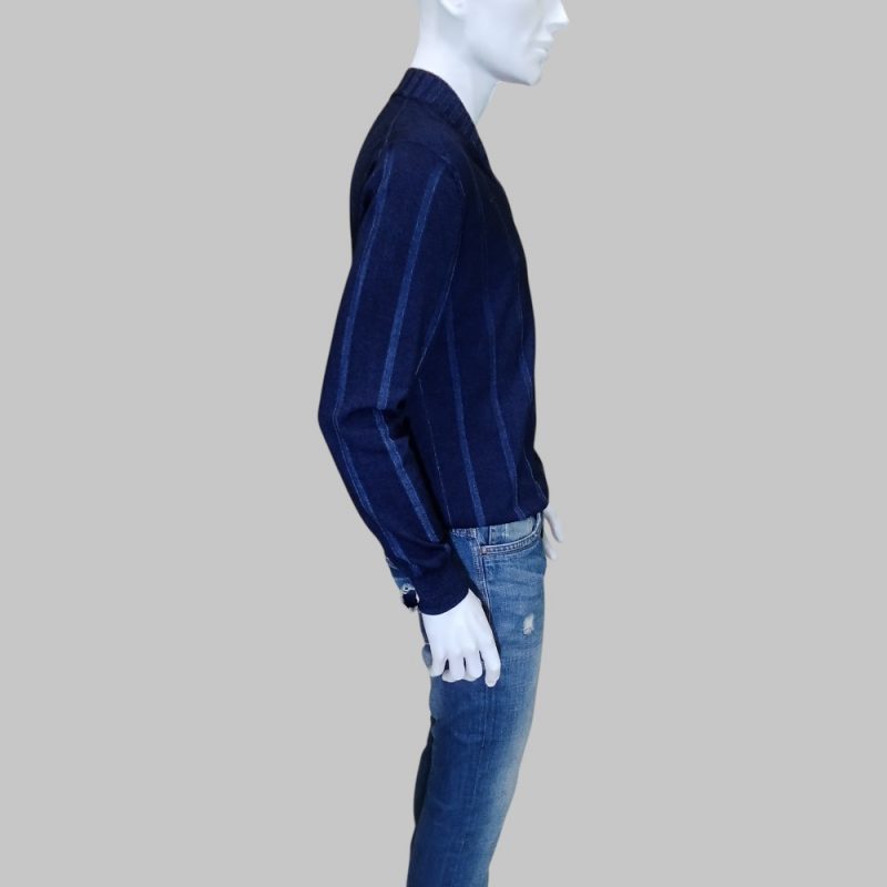 ALBANESE - 100% Lana Merino - Pullover Blu - immagine 4